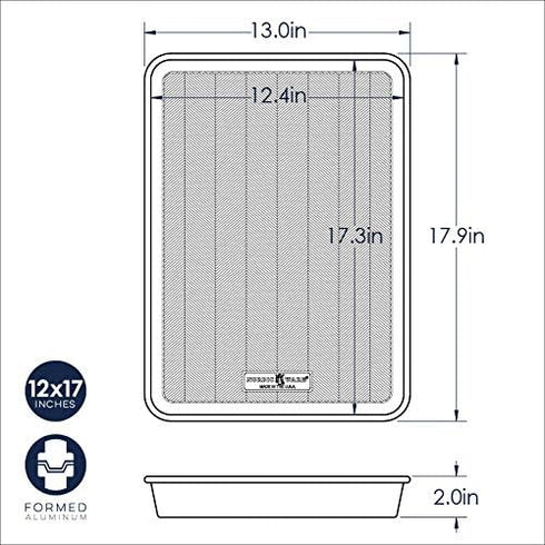 Nordic Ware Prism High-Sided Sheet Cake Pan, Natural - 1 Pack