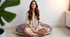 22 Inches Round Mandala Floor Pillow Cover Seating Cushion Throw Cover Ottoman Pouf Cover Pom Pom Pillow Cases Hippie