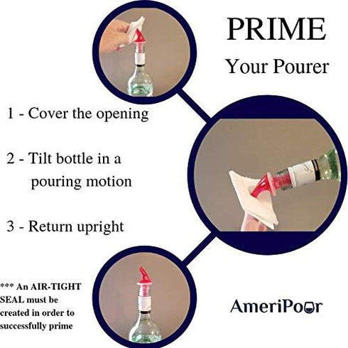 Measured Pourer - Liquor Bottle Pourers, Collared, 100% Made in USA, Clear, .50oz (15ml) - 3 Pack