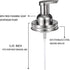 Amolliar Mason Jar Foaming Soap Dispenser Pump Lids, Rustproof Stainless Steel for Regular Mouth Mason Jar, 2Pack