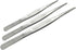 Adecco LLC Stainless Steel Tongs Tweezer, Precision Serrated Tips for Seafood, 8" 10" 12"