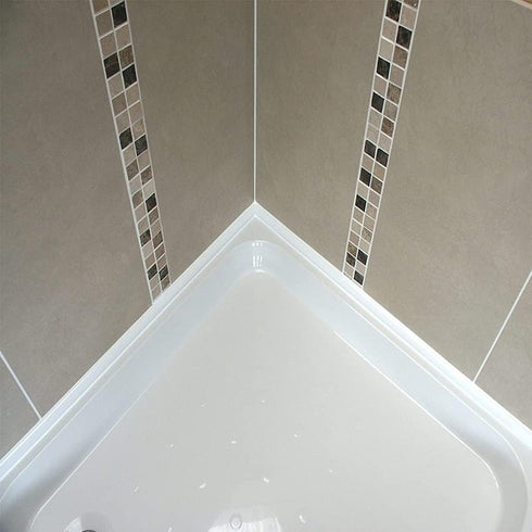 39 inch Water Barrier for Sink, Silicone Rubber Kitchen Splash Guard, Bendable Corner Dam for Countertop