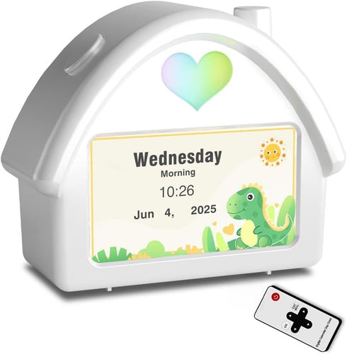 Sinoviwe Kids Alarm Clock with 4.3'' HD Digital Screen, Calendar Countdown Ambient Lighting