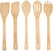 PrintSupremacy Custom Engraved Bamboo Cooking Spoons Set, Non-Stick Wooden Kitchen Gadget, 5 Pieces for Baking Gift