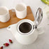 Small Ceramic Teapot With Stainless Steel Infuser For Loose Tea And Blooming Tea, Heat Resistant Ceramic Tea Pot And Tea Kettle, Perfect Tea Maker, White Teapot 350ml/12.0oz by Auxmeware