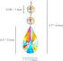 25pcs 50mm kanpura Crystal Prisms Chandelier Suncatcher Beads Replacement Colorful Hanging Crystals for Chandeliers