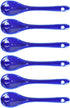 Albedel Blue 6 pcs Porcelain Egg Spoons Ceramic Spoons 4.7 inch Coffee Dessert