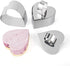 Uncle Jack Heart Shape Food Tower Presentation Cooking Molds - Set of 2 with Food Press (3.15''L x 3.15''W x 1.57''H)
