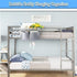Bedside Storage Organizer, 5 Pockets with 4 Hooks Hanging Storage Bag for Headboards/Bunk Bed, 2 Pack, Grey