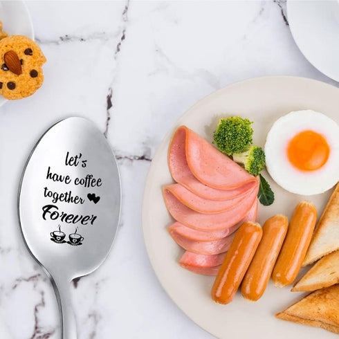 Let's Have Coffee Together Forever Spoon, Wedding Anniversary Birthday Gift for Him Her, Valentines Day Gift for Husband