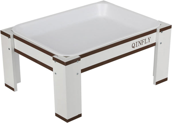 Qinfly Large Chicken Picnic Table Feeder No Waste with Removable Plastic Tray,Chicken Coop