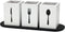 Kathfly 4 Pcs Silverware Caddy Utensil Holder for Countertop, Wood Tray Spoon Fork Holder for Kitchen Parties (White)