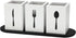Kathfly 4 Pcs Silverware Caddy Utensil Holder for Countertop, Wood Tray Spoon Fork Holder for Kitchen Parties (White)