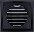 Vent Systems 4'' Inch Anthracite Louvered Air Vent Covers, Pack of 2 Bathroom Exhaust Vents, Keeps Out Insects and