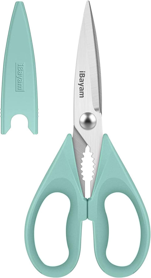 iBayam 1-Pack Heavy Duty Kitchen Scissors, 8.5" All Purpose Shears with Protective Sheath for Home Kitchen