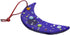 Glass Of Venice Murano Glass Moon Christmas Ornament - Blue