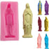 Silicone 3D Molds Virgin Mary Chocolate Cake Candle Ice Decoration Tool DIY Bakeware Molds Kit Resin Jewelry Pendant Making by ZQWE