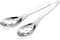 AOOSY Small Slotted Spoons - 2 Set of Modern Stylish Thick Heavy-weight Stainless Steel Caviar Spoon