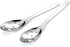AOOSY Small Slotted Spoons - 2 Set of Modern Stylish Thick Heavy-weight Stainless Steel Caviar Spoon