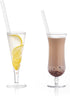 ALINK Reusable Clear Boba Straws, 13 mm x 10.5 in Jumbo Hard Plastic Smoothie Straws, Pack of 8 with Cleaning Brush