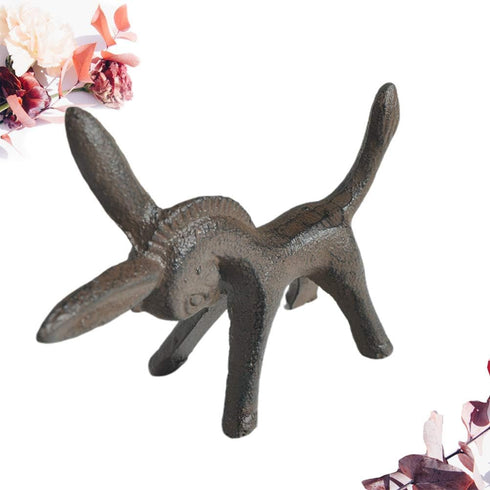 Iron Animal Figurine Donkey Horse Sculpture, Desktop Animal Ornaments for Home Office Decoration.