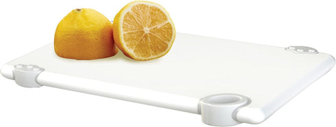 Winco Non-Slip Cutting Board with Hook, 6" x 10", White