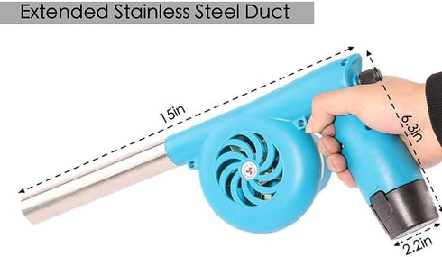 KZU Electric Fireplace Bellows, BBQ Fan Air Blower, Handheld Charcoal Starter Fan for Outdoor Cooking