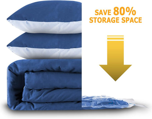Vacuum Storage Bags 7 Jumbo Space Saver Sealer Bags for Clothes, Pillows, and Bedding