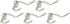 Design House 181958 5-Pack Double Hat and Coat Hook, 3" Satin Nickel