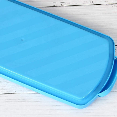 2 Pack Plastic Loaf Cake Storage Container, Bread Keeper for Banana and Pumpkin Bread, Blue