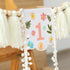 FESTELLAR 1st One Banner Embroidery First Birthday High Chair Butterfly Fairy Girl Highchair Banner Happy Party One