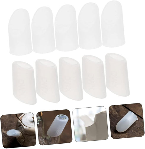 1 Set White Teapot Spout Cover Accessories, Silicone Dust Covers, Universal Kettle Spout Sleeve for Home