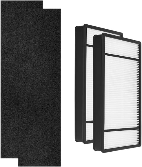 Nispira True HEPA Replacement Filter H + Carbon Pre Filter B - Compatible with Honeywell HRF-H1 HRF-H2 HRF-B1, Fits Air