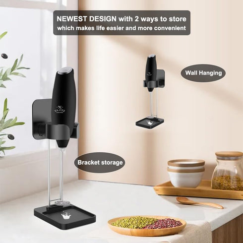 DERGUAM Milk Frother Stand for Milk Frothers, Durable and Stable Stainless Steel Frother Stand, [Standing
