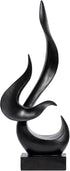 Paytonture Black Fire Flame Sculpture, Modern Abstract Resin Statue, Art Statue Home Decor