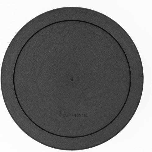 CIBI Food Storage Container Lids (4 Cups, Black - 6PK) for Pyrex and Anchor Round Glass Containers