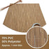 SHACOS Round Table Placemats Set of 4 - Wedge Shape Woven Vinyl Place Mats, Heat Resistant, Tan