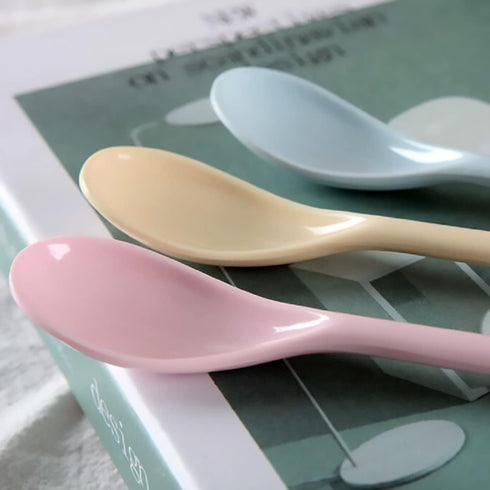 5Pcs Melamine Long Handle Mixing Spoon, 7.2 Inch, Colorful Plastic Coffee Spoons for Latte Machiatto, Tall Iced Tea,