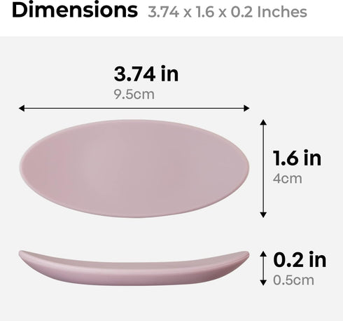 Carrotez Small Silicone Coffee Spoon Rest 2 pcs, Flexible Almond-Shaped Spoon Holder for Kitchen Utensil Rest
