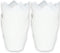 Large White Tulip Baking Cups, 2-1/4" Base Diameter x 4" Wall Height, Greaseproof Paper Muffin Liners, 130 pcs