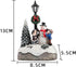 Christmas Town Village Decorations, Battery Operated Resin Scene Village Houses with LED Light