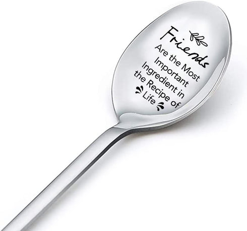 Birthday Gifts for Women: Friendship Spoon Gifts for Men, Bff Gifts for Best Friends, Engraved Tea Coffee Spoon