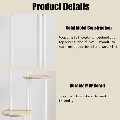 5 5 AZERPIAN Plant Stand Indoor Tier Metal Plant Shelf for Multiple Plants Corner Tall Flower Holders for Living Room