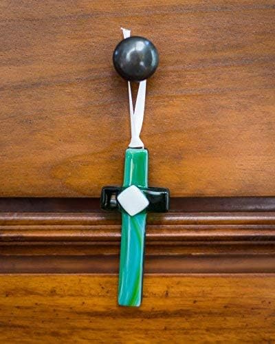 Handmade Glass Cross with Poetry - Sentimental Gift for Great Grandma for Mother's Day/Christmas/Birthday - USA