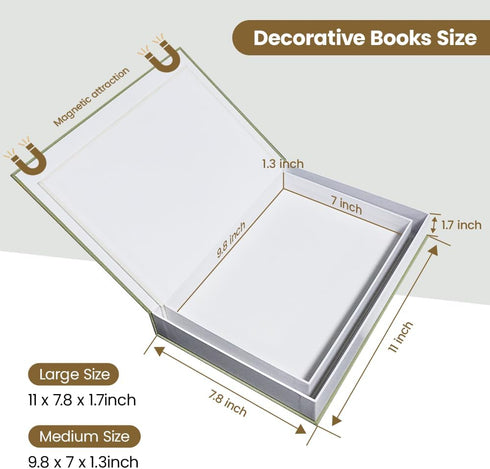 Set 2 Aesthetic Decorative Books - of Linen Fake Books Enhance Your Coffee Table, Home Decor, Living Room, Bookshelf