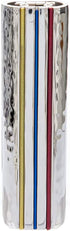 Yair Emanuel Folding Travel Hanukkah Menorah, Hammered Metal Multicolor (HTM-1)