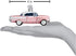 Old World Christmas Glass Blown Ornament - Classic Car (46023), Pink