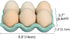 Bealuffe Countertop Dozen 6 Ceramic Egg Holder Egg Tray Porcelain Fresh Egg Holder for Fridge Kitchen Storage Half Cups