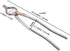 Stainless Steel Pakkad-Big, 1 Pcs, Modern Food Tongs, Silver, 10.4 x 2.2 x 0.2 Inch