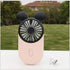 Cute Personal Mini Fan, Handheld USB Rechargeable Fan with LED Light, 3 Adjustable Speeds, Pink Mouse 1 Pack